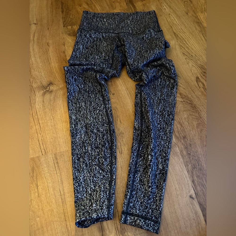 Lululemon High Times Pants in Luon Suited Jacquard black and white fabric 6.